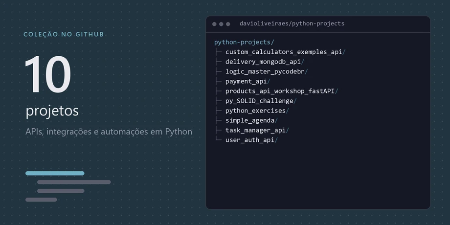 Tela do projeto Projetos Python